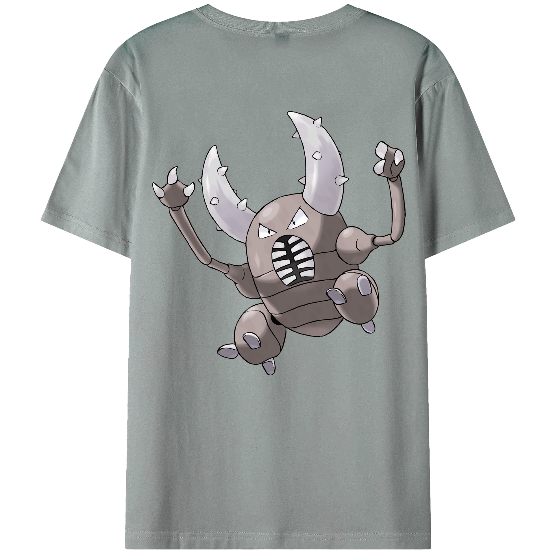 （画像用） ポケットモンスター Pokémon 綿100％ メンズ半袖Tシャツ（バックプリント） 通気性